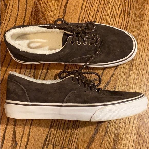 fuzzy inside slip on vans